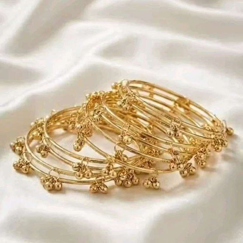Mad Club Alloy Gold-plated Bangle Set (Pack of 8)