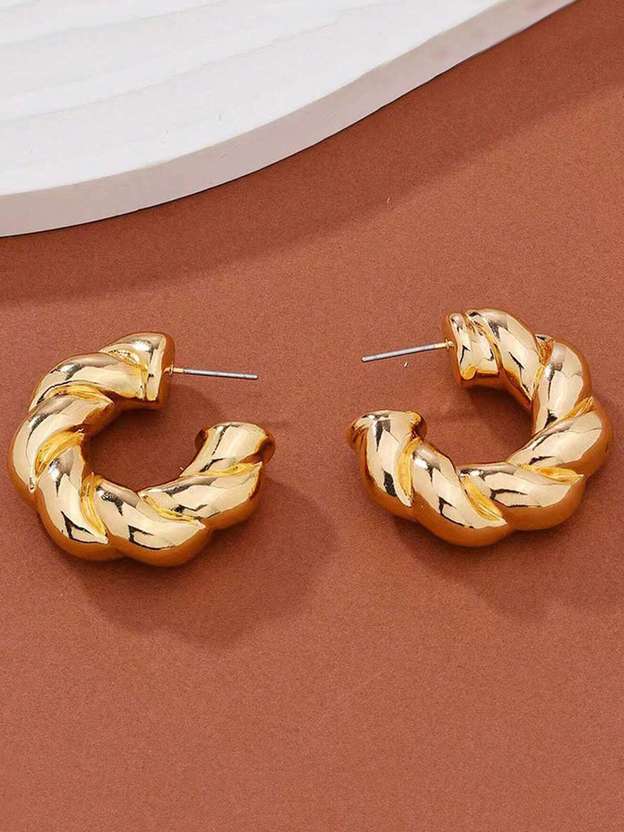 fabula Beads, Crystal Alloy Hoop Earring