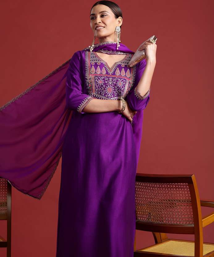 Indo Era Women Kurta Pant Dupatta Set