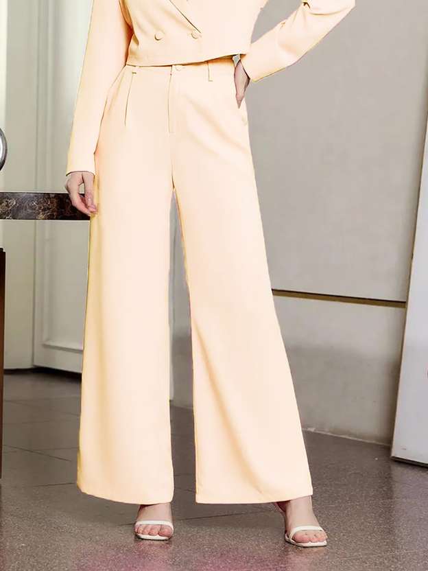 KOTTY Regular Fit Women Beige Trousers